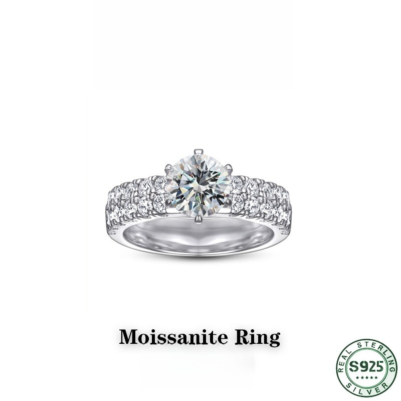 Moissanite Engagement Ring 1 Carat - Hot selling fashion 100% s925 silver