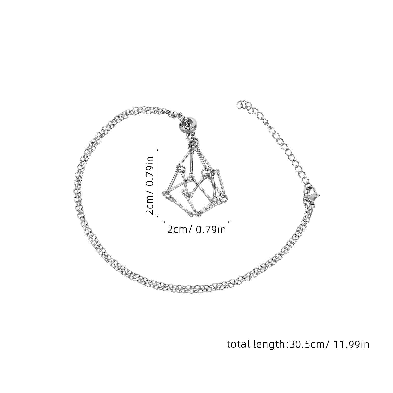 Crystal Holder Necklace Stainl - Crystal Pendant Necklace Natural Stone review and price