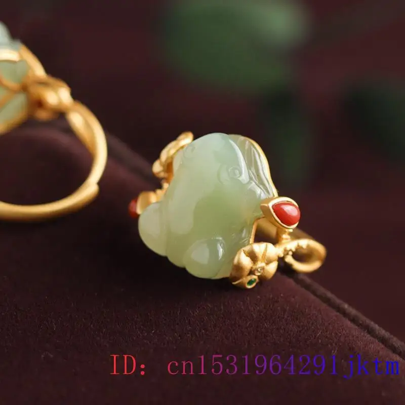 Green Jade Frog Rings Charms N - Rings review and price