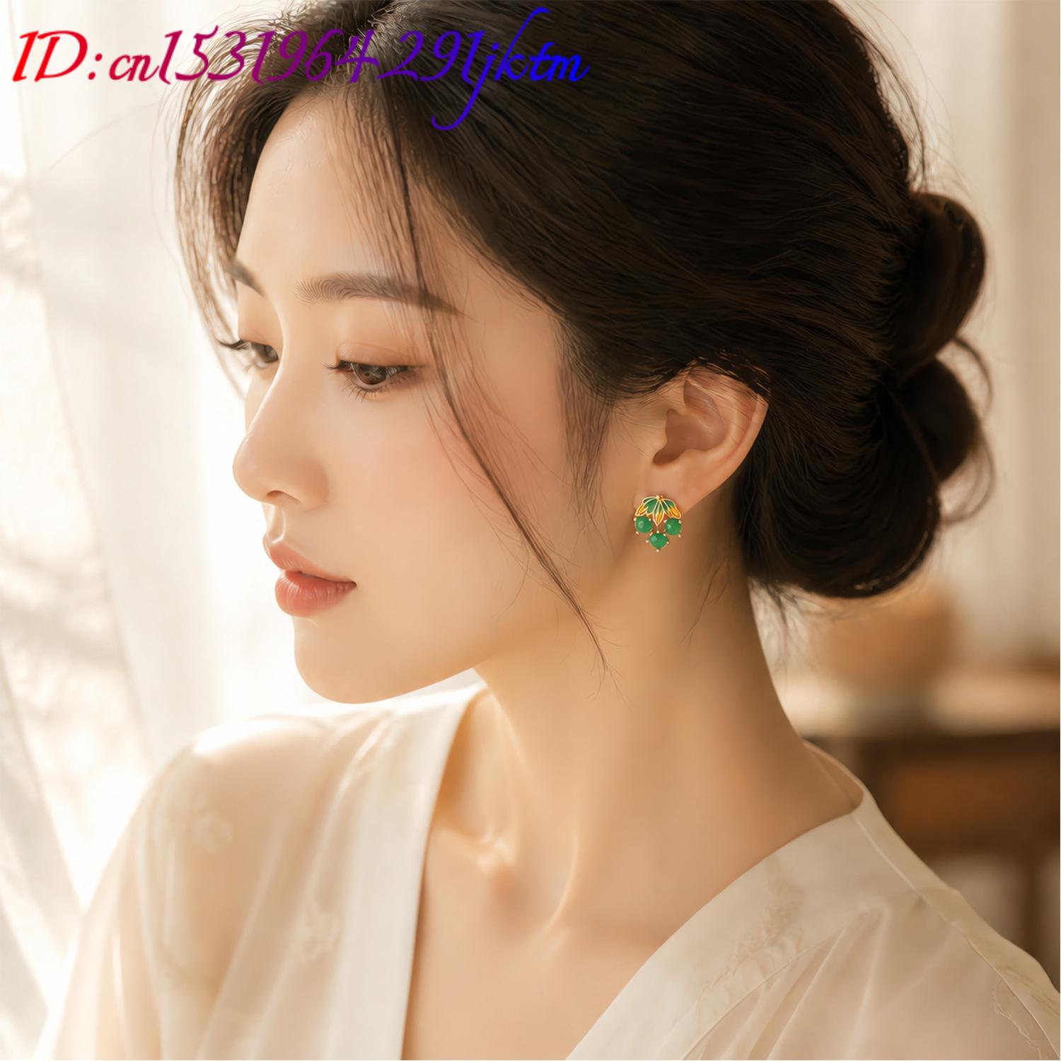 Burmese Jadeite Grape Earrings - Earrings review and price
