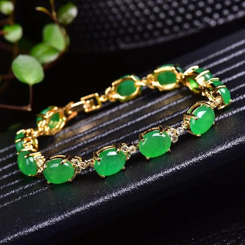 Natural Green Jade Agate LOVE  - Bracelets review and price