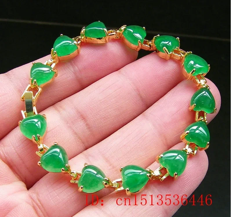 Natural Green Jade Agate LOVE  - Bracelets review and price