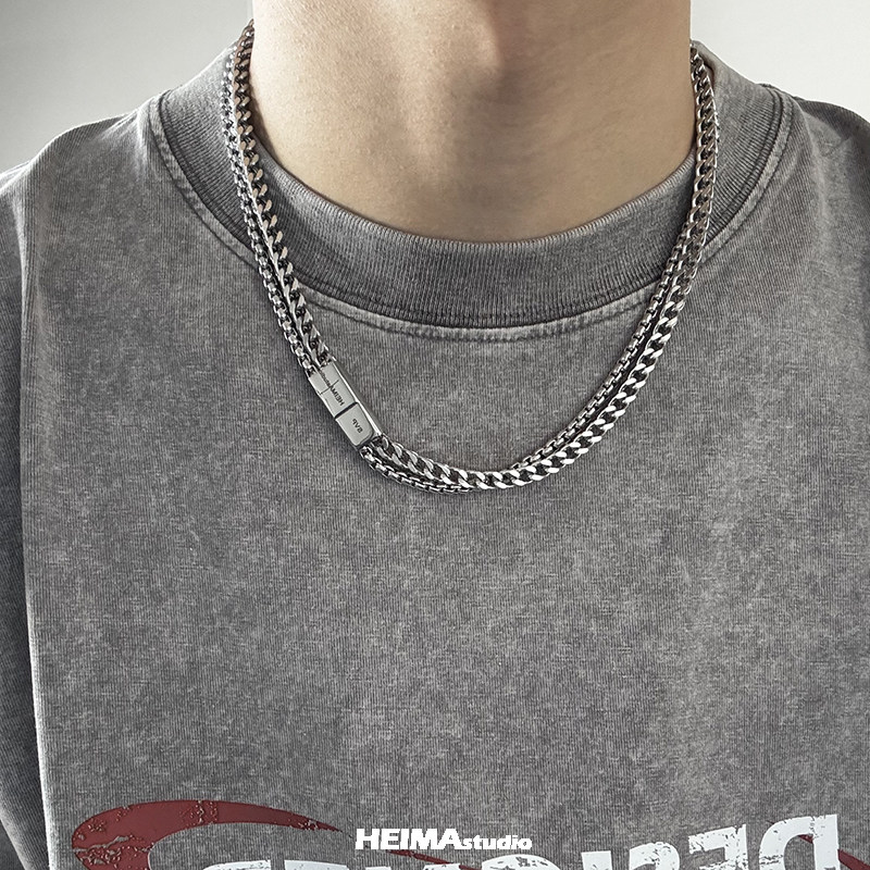 Hip-Hop Titanium Steel Double  - Cuban Link Chain 12Mm review and price