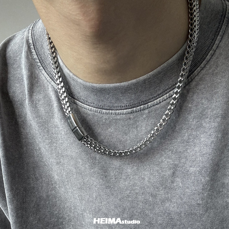 Hip-Hop Titanium Steel Double  - Cuban Link Chain 12Mm review and price