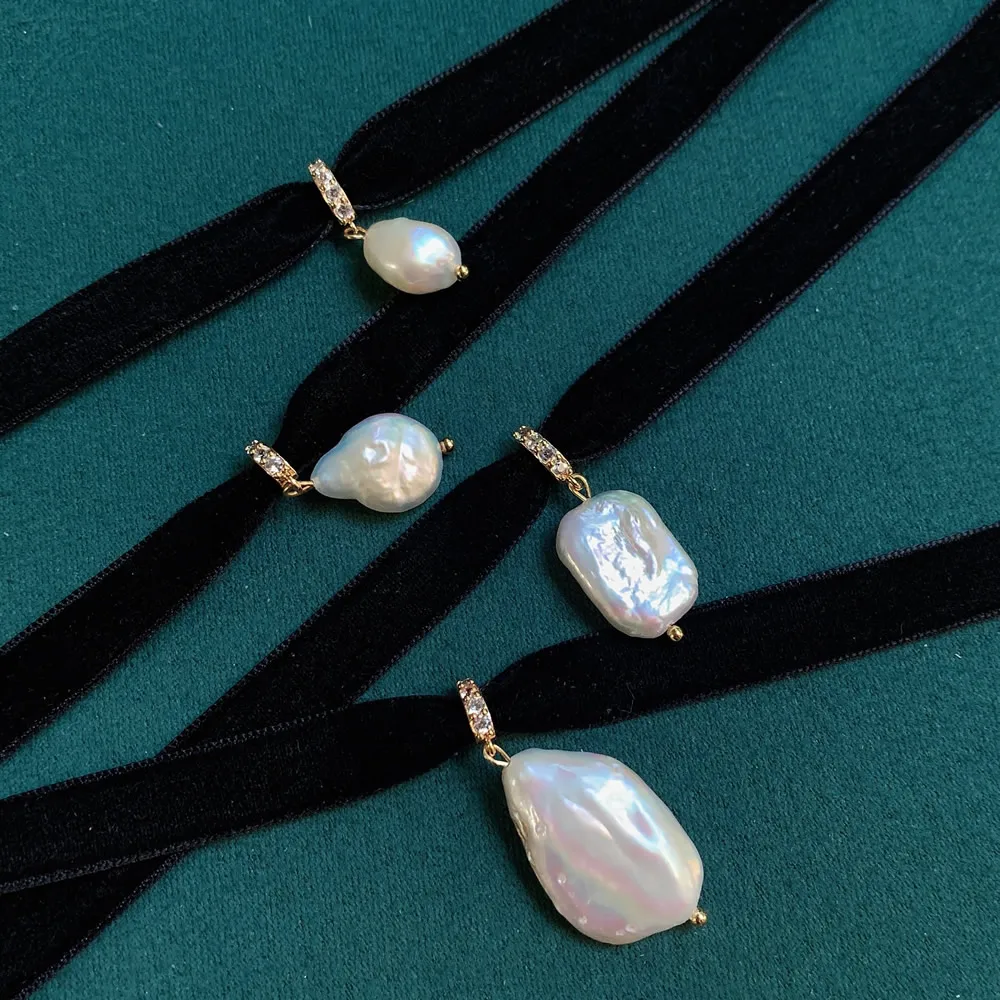 Black Velvet Ribbon Choker Irr - Pearl Choker Necklace Vintage review and price