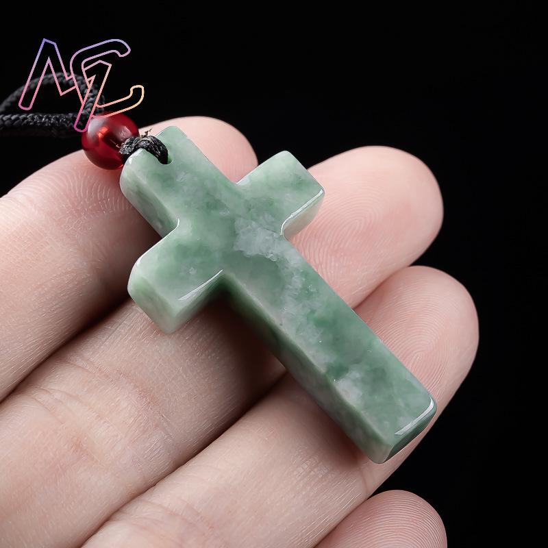Myanmar Jadeite Cross Pendant  - Necklaces review and price