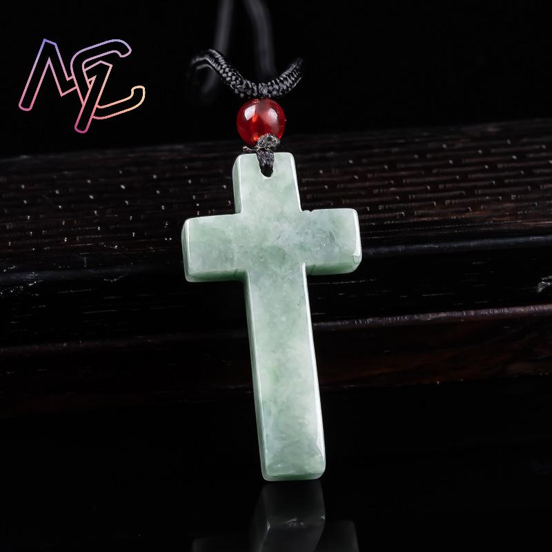 Myanmar Jadeite Cross Pendant  - Necklaces review and price