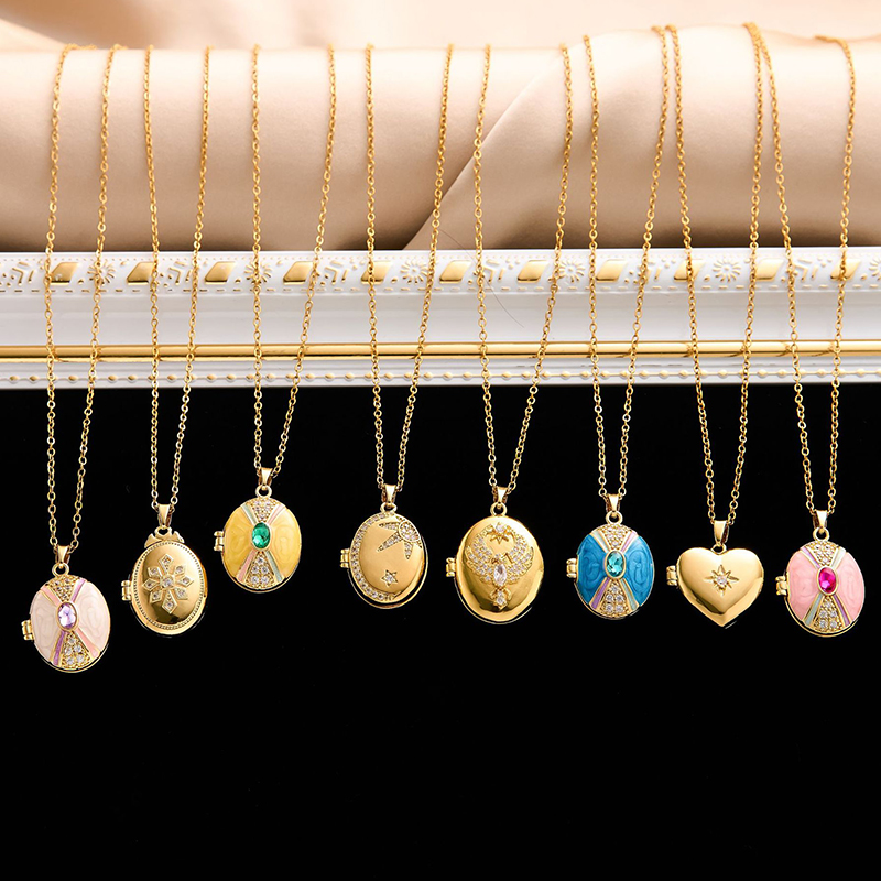ANENJERY 316L Stainless Steel  - Heart Locket Necklace Photo review and price
