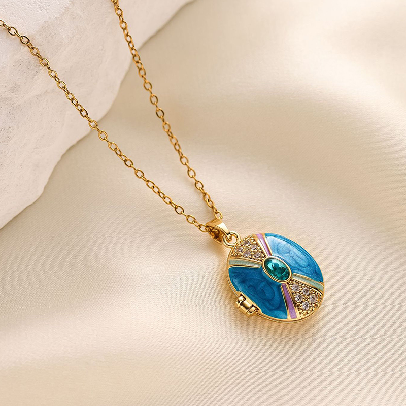 ANENJERY 316L Stainless Steel  - Heart Locket Necklace Photo review and price