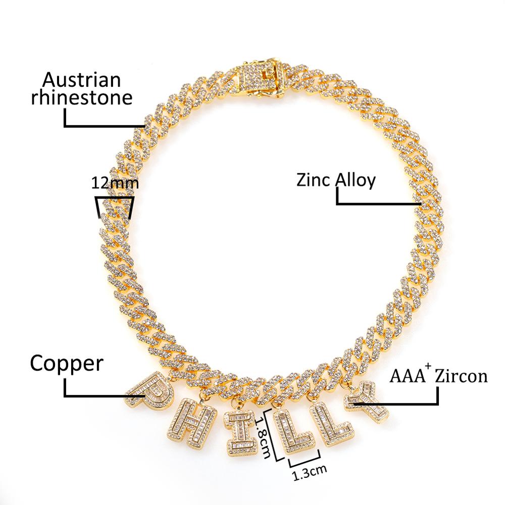 UWIN DIY Baguettecz Letter Nec - Cuban Link Chain 12Mm review and price