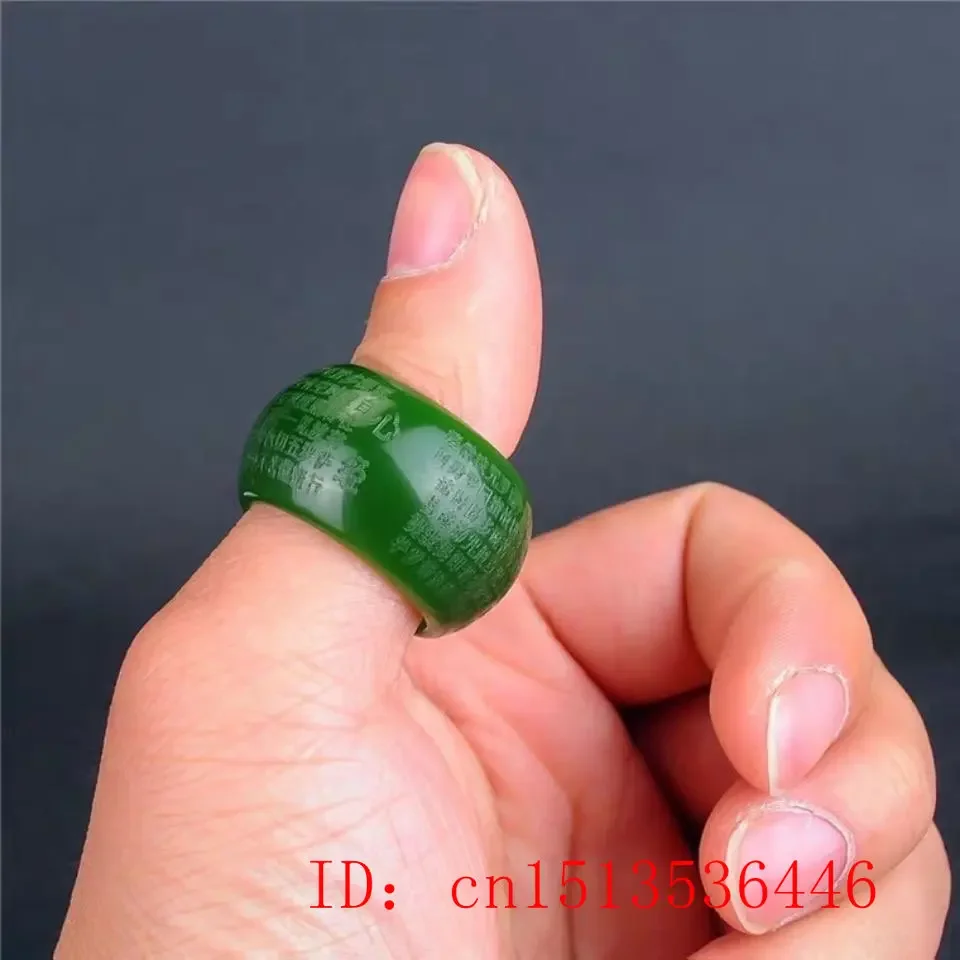 Natural Green Jade 22mm Ring H - Rings review and price