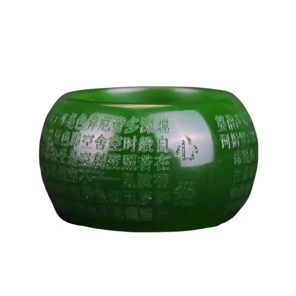 Natural Green Jade 22mm Ring H - Rings review and price