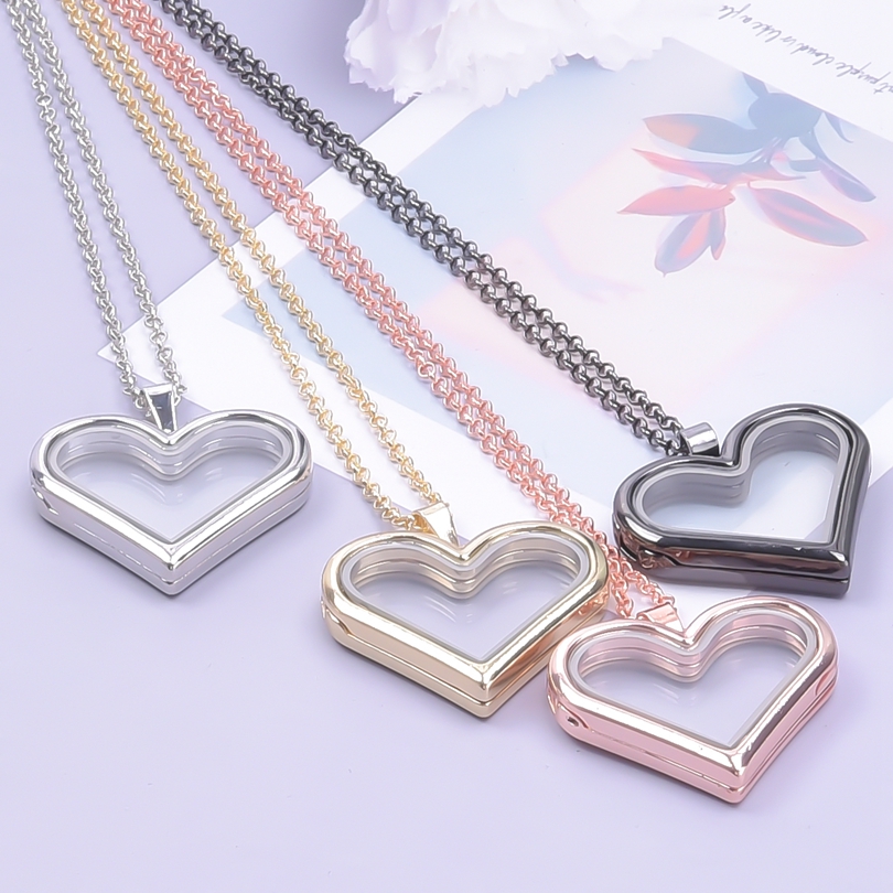 1Pc Y2K Girl Sweet Love Heart  - Heart Locket Necklace Photo review and price