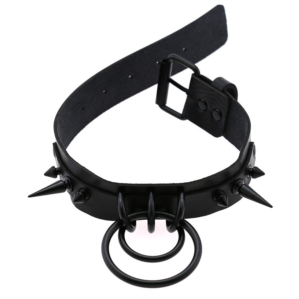 Black Spiked Choker Goth Leath - Goth Punk Spike Choker review and price