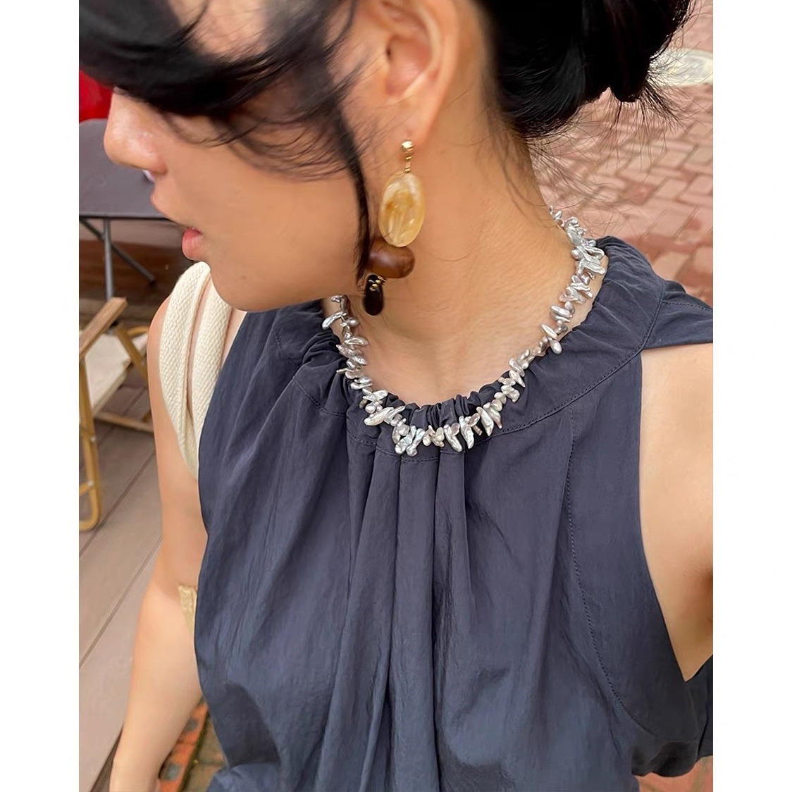 Bohemian Baroque Pearl Choker  - Pearl Choker Necklace Vintage review and price